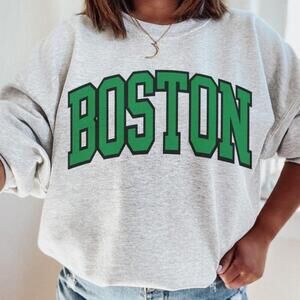Boston Basketball Sweatshirt Celtics Sweater Boston Basketball Shirt
